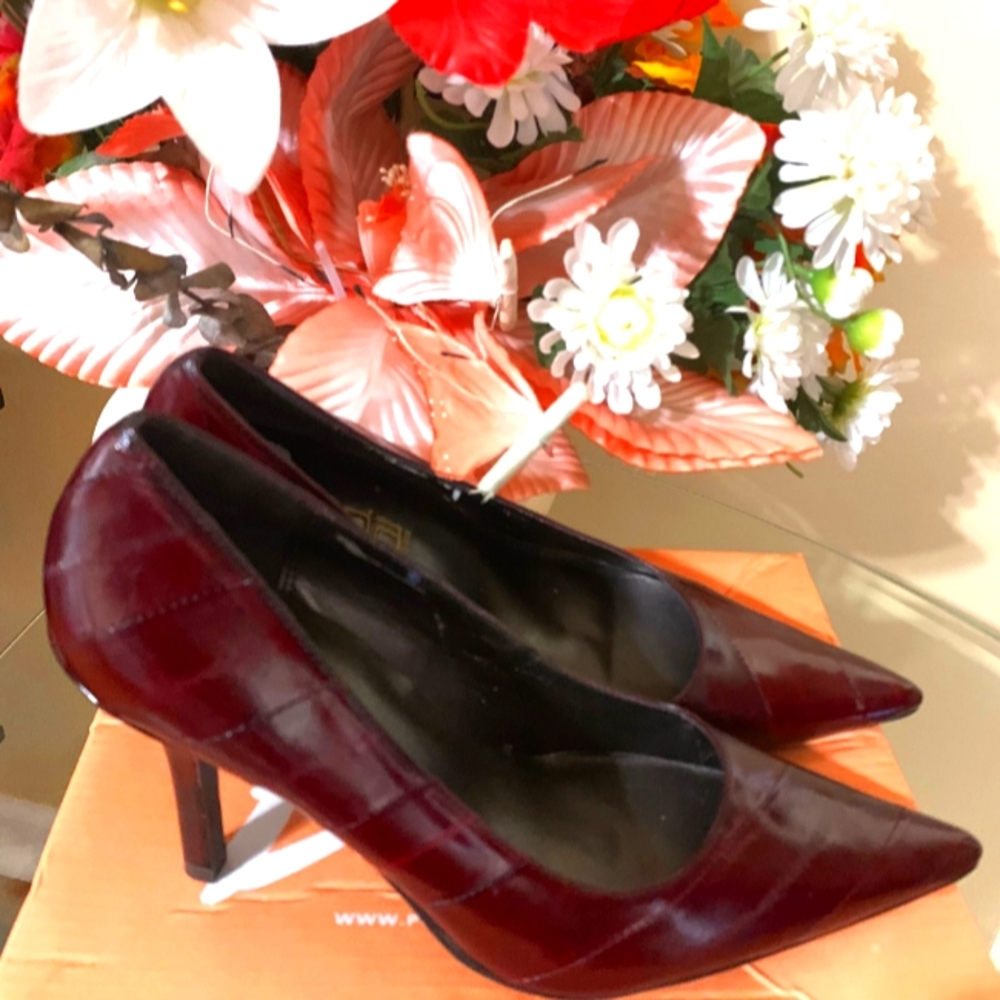 Moda spana burgundy heels